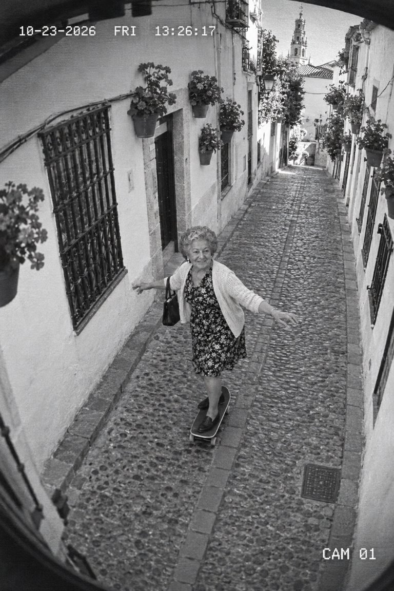 La abuela con /cctv