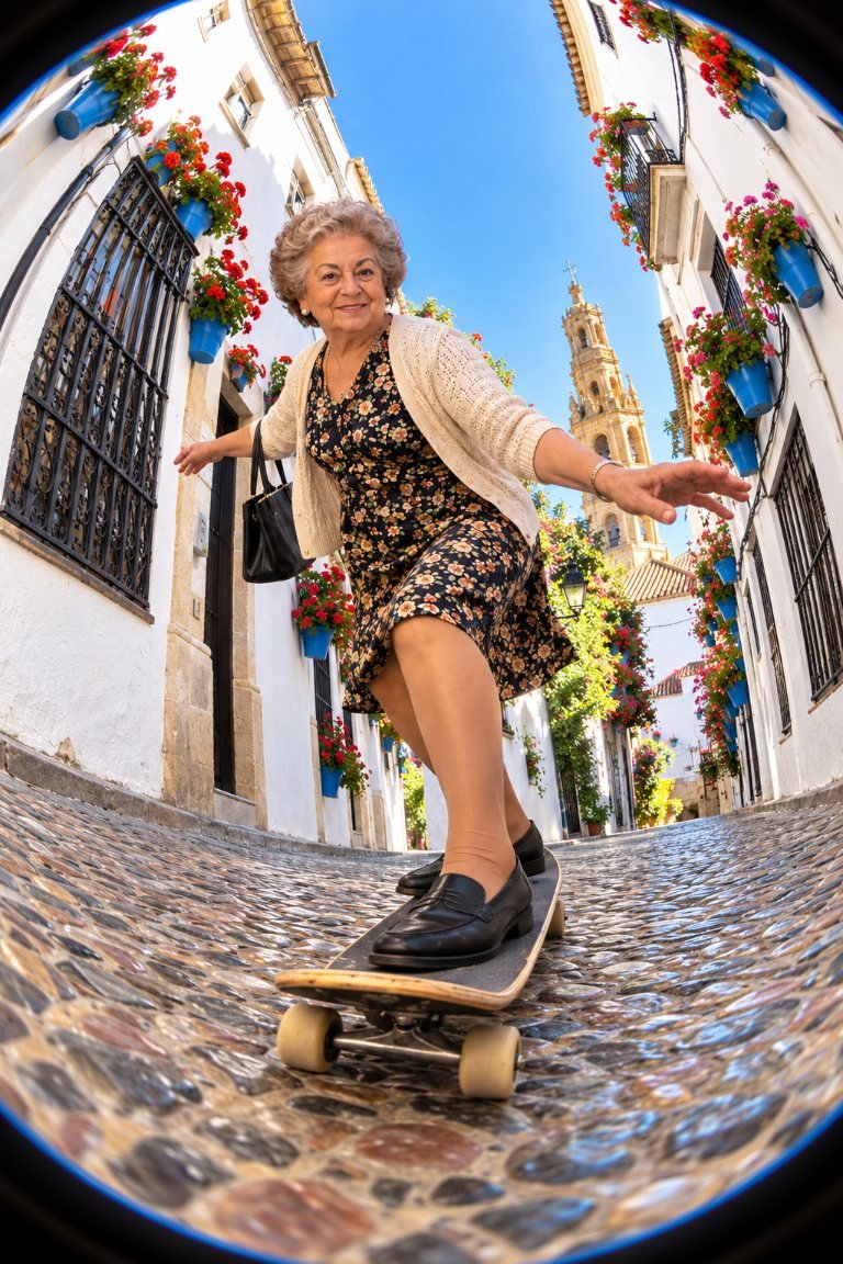 La abuela con /fisheye