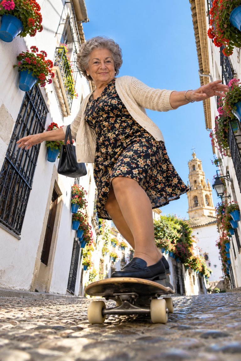 La abuela con /wormseye